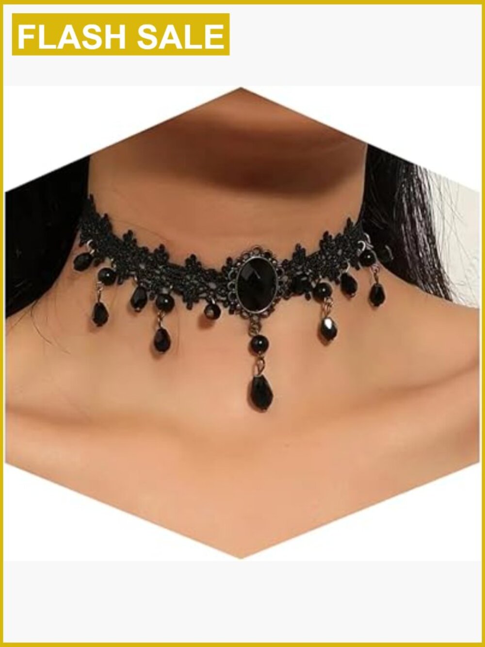 Adjustable Layered Velvet Leather Lace Collar Necklace Goth Jewelry